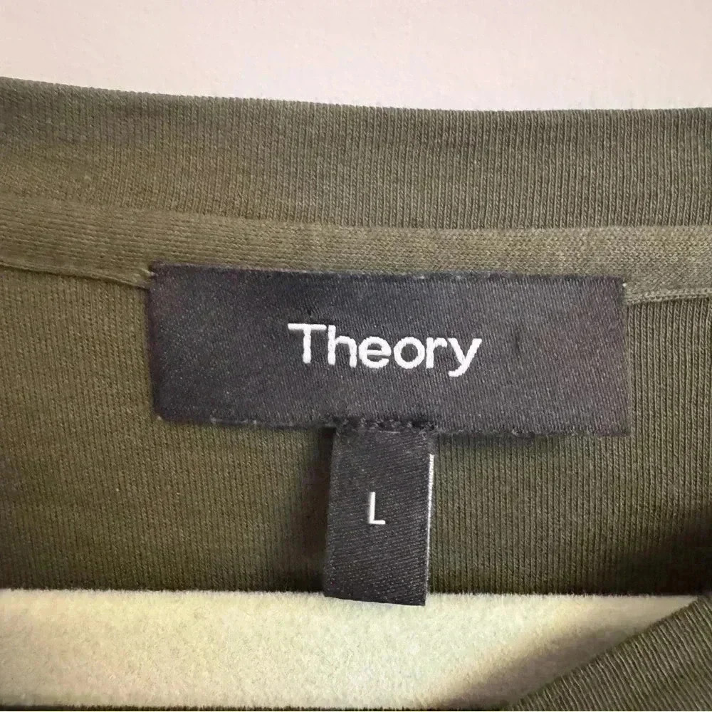 Theory Green Ruched T Shirt Dress - Women’s Large - Picture 8 of 8